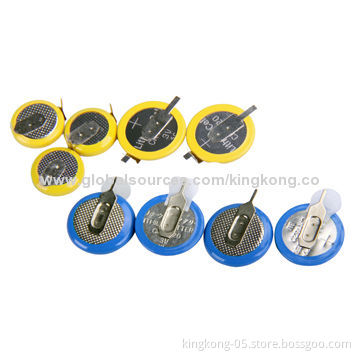 CR Series LiMn Button-cell Batteries with 3V Voltage, 16mm Diameter